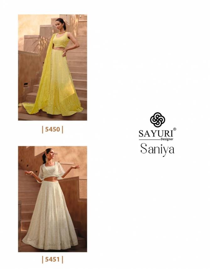 Saniya By Sayuri Designer Georgette Designer Lehenga Choli Wholesale Market In Surat